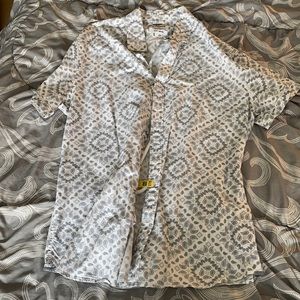 Express men’s chill patterned white summer shirt